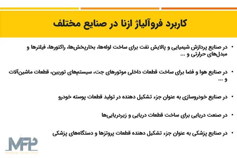 کاربرد فروآلیاژ ازنا