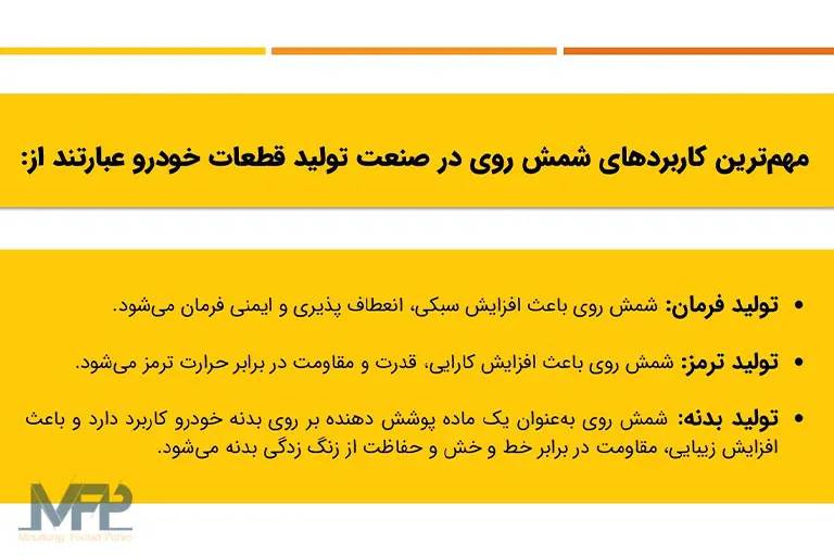 مهمترین کاربردهای شمش روی در تولید قطعات خودرو